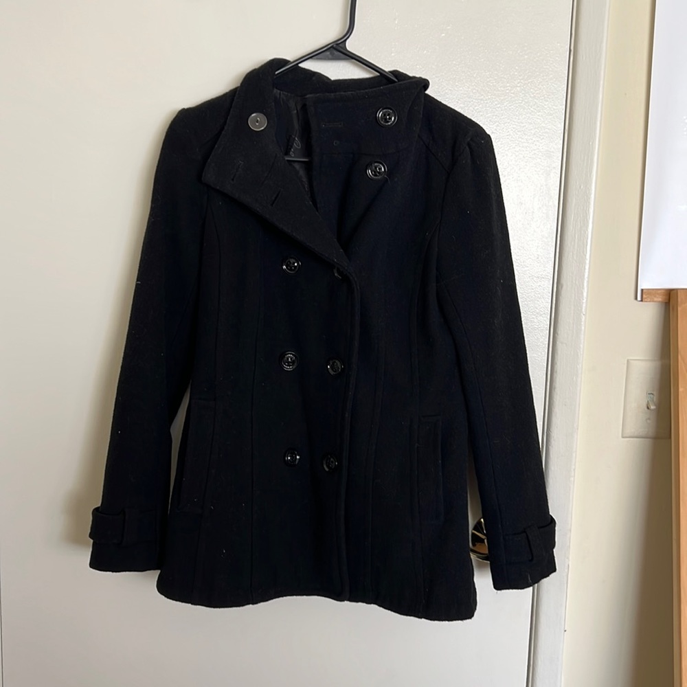 Guess button up pea coat